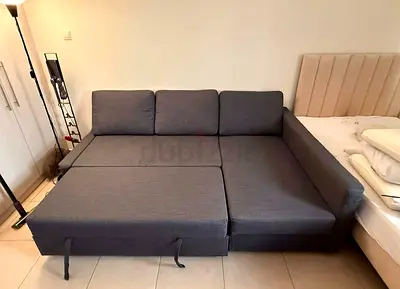 Stylish Grey Sofa Bed for Comfortable Living Room