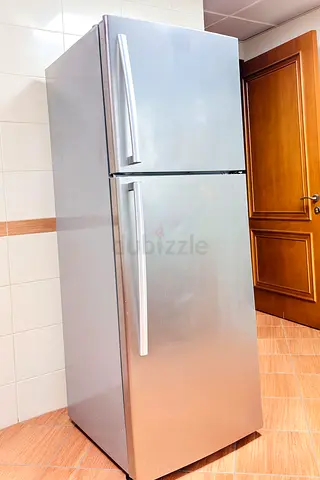 Silver Double Door Refrigerator in Great Condition