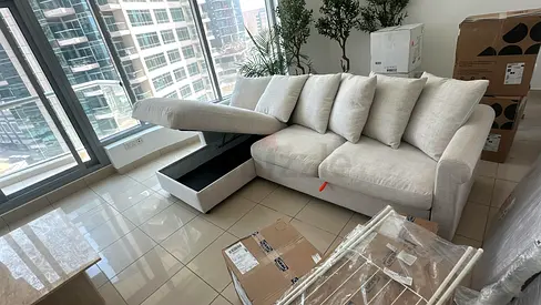 Same like new Condition Ikea Gronlid L Shape Sofa Bed with Storage