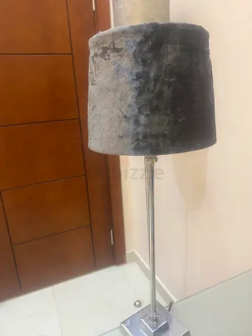 Home center - Stylish Grey velvet table Lamp