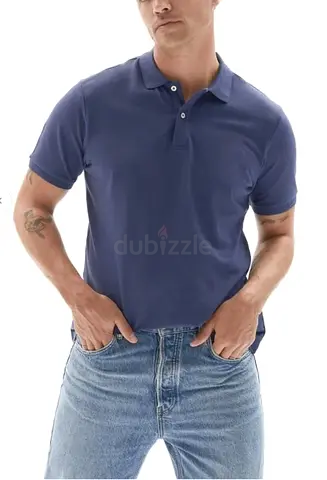 Brand New - Mens Relaxed Fit - 100% Cotton Basic Polo Neck - T-Shirt