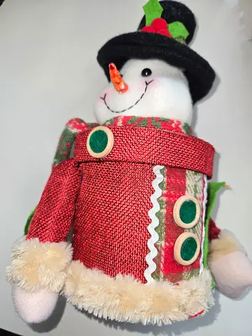 Adorable Holiday Snowman Plush Toy Christmas
