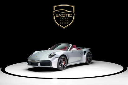 911 TURBO CABRIOLET | WARRANTY JULY 2027 | SPORT EXHAUST | SILVER/ RED