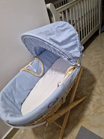Elegant Blue Baby Bassinet for Your Newborn