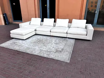 Looks great Condition Marina Home Sofa with footstool