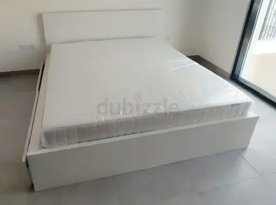IKEA Malam king size 180×200cm bed frame with IKEA mattress and 2 big storage drawers underneath is