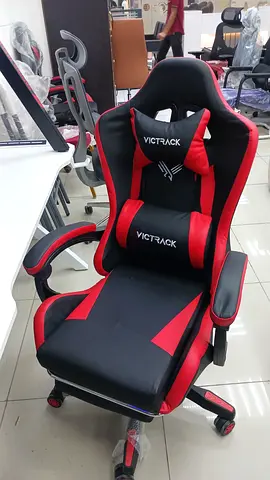 Luxurious Gaming Chair by Victrack in Red and Black