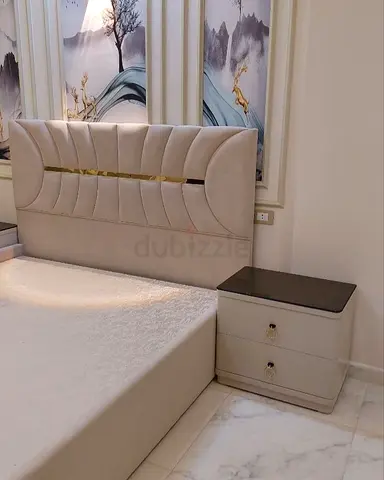 Elegant Bed Frame with Nightstand Set