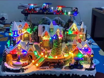Christmas tree scene