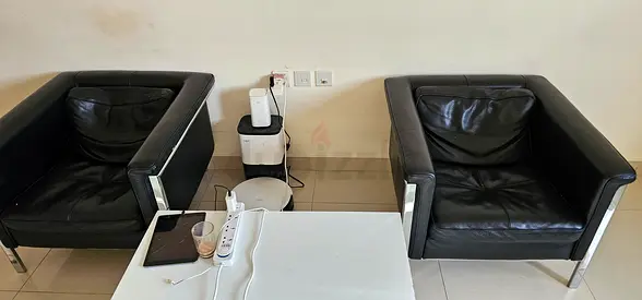 Leather sofa . Italian made please call