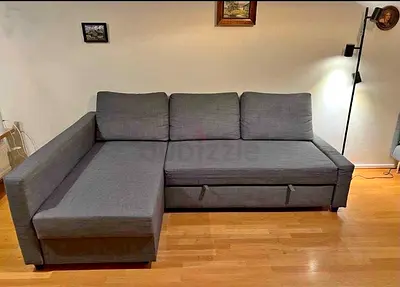 Stylish Gray Corner Sofa with Storage