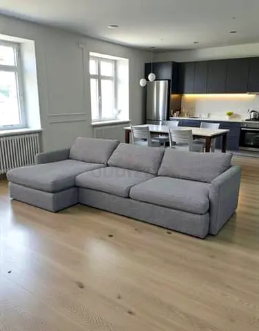 Cratebarrel axis feather filled lshape sofa