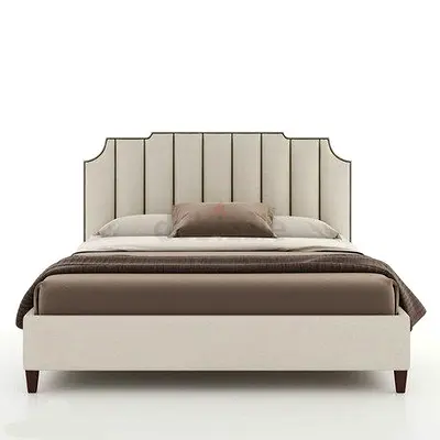Elegant Upholstered Bed with Clean Lines