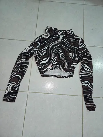 Trendy Swirl Print Long Sleeve Top