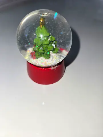 Charming Miniature Snow Globe with Christmas Tree