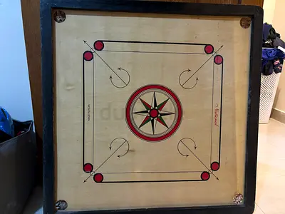 Classic Wooden Carrom Board for Fun Family Game Nights