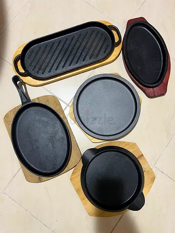 Sizzler plate with base 5 nos