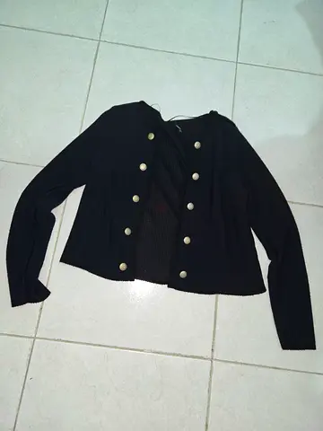 Stylish Black Cardigan with Buttons
