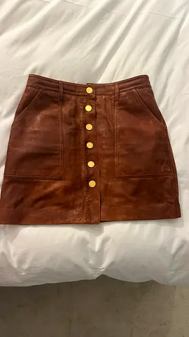 🤎 Michael Kors Leather Skirt – Original