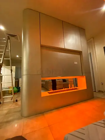 Modern Entertainment Center with Integrated Lighting