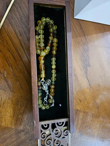 Elegant Prayer Beads (Misbaha) Set rosary amber kahraman