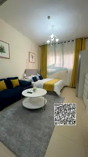 Fully furnished studio available in Al Yasmeen Towers – only second tenant, located in a prime are