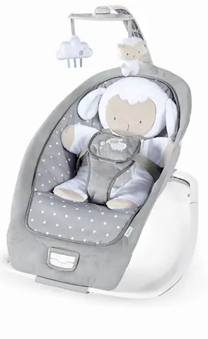 Ingenuity 2in1 cuddle lamb rocking seat for sale for 90 AED at Al Ghadeer Village