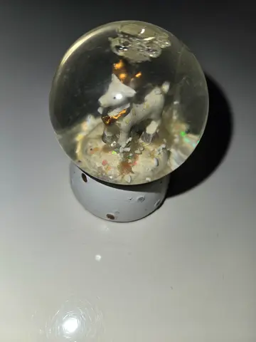 Unique Vintage Snow Globe with Figurine