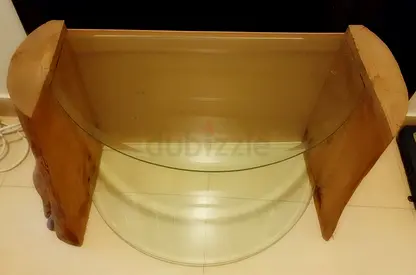 Live Edge Solid Wood Table with Glass