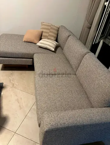 As new West elm L shape sofa