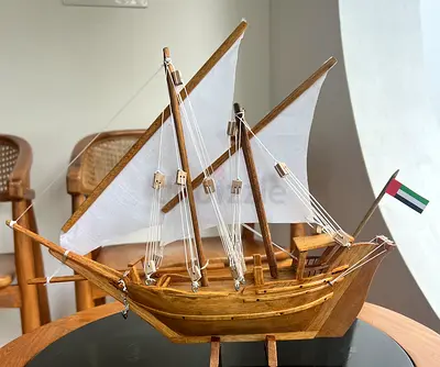 Handcrafted Traditional Wooden Dhow Model