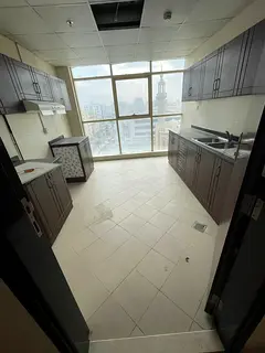 Spacious three-bedroom penthouse in Al Butina with sea view, maid’s room, large kitchen, central A