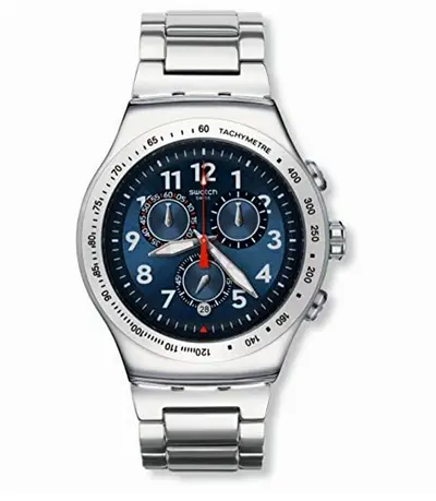 Swatch Unisex Chronograph Quartz Watch with Stainless Steel Bracelet 45mm