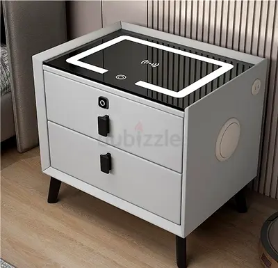 multifunctinal side table 3 color light + wireless charging + USB+ Bluetooth speaker