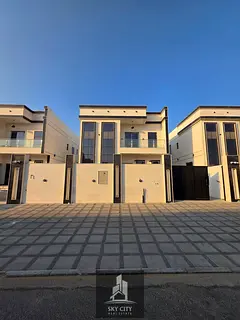 Ready to move in, opposite the mosque on the main street, villa with super deluxe finishing, prime l