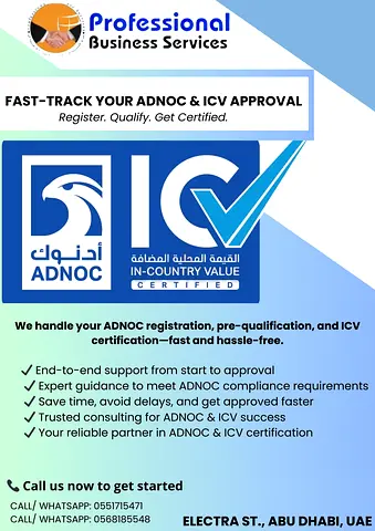 FAST TRACK YOUR ADNOC  ICV APPROVAL