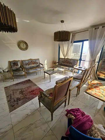 Sofa set with center and side table