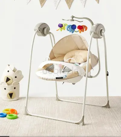 Gentle Baby Swing with Colorful Toys
