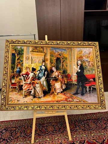 Framed Iranian Carpet Poster - XLarge