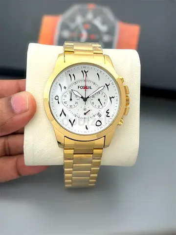 Fossil Mens Sport Watch in Gold Arabic dail