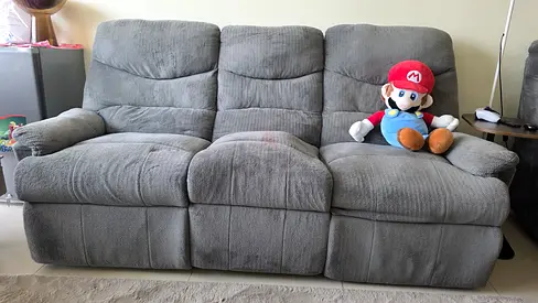 Comfortable Reclining Sofa with Plush Fabric