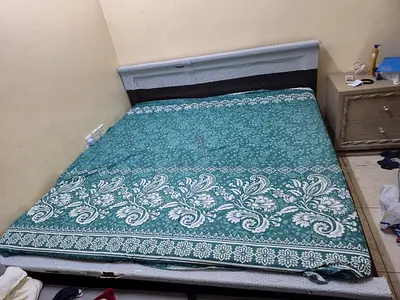 Comfortable king  Size Bed with Decorative Bed Cover