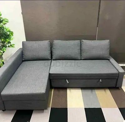 Comfortable Grey Sofa Bed with Storage