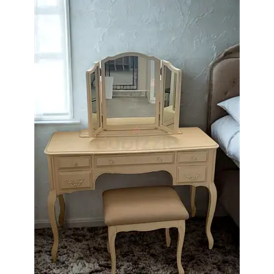 Charming and Luxury Dressing Table with Stool
