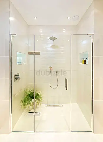 Bathroom glass doors | Aluminum works Dubai