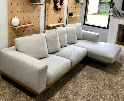 Feather 🪶 filled West Elm New Port L Shape Sofa Perfect Condition
