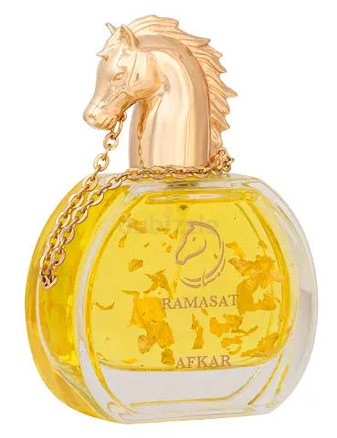 Authentic Afkar Perfume by RAMASAT - 75 ML,  It contains 24 karat pure gold foils.
