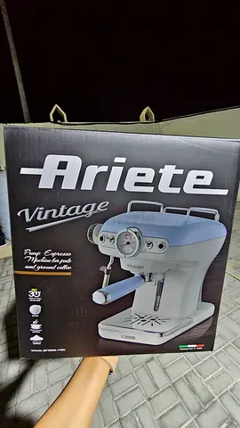 Vintage espresso machine blue