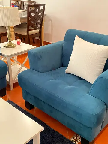 Comfortable Turquoise Sofa for Cozy Living Room