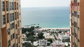 Two-bedroom apartment with a living room, cash payment, partial sea view.